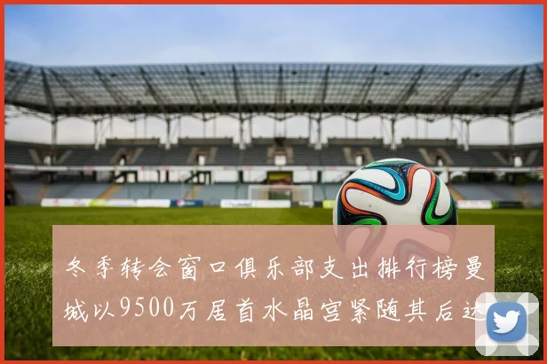冬季转会窗口俱乐部支出排行榜曼城以9500万居首水晶宫紧随其后达8970万